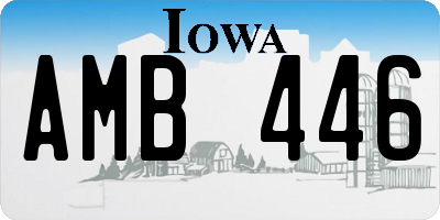 IA license plate AMB446
