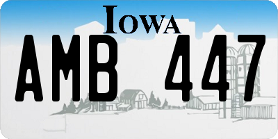 IA license plate AMB447