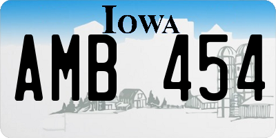 IA license plate AMB454