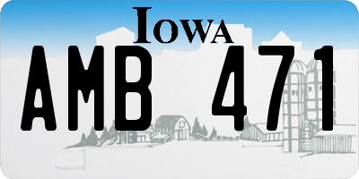 IA license plate AMB471