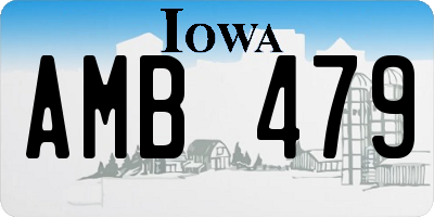 IA license plate AMB479