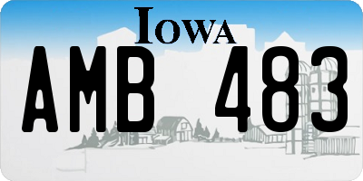 IA license plate AMB483