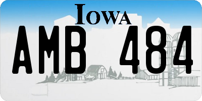 IA license plate AMB484