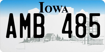 IA license plate AMB485