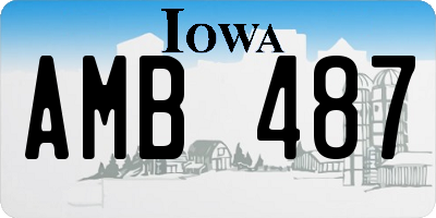 IA license plate AMB487