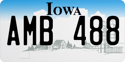 IA license plate AMB488
