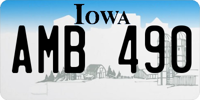 IA license plate AMB490