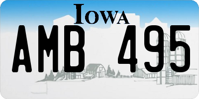 IA license plate AMB495