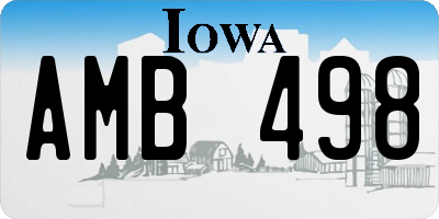 IA license plate AMB498