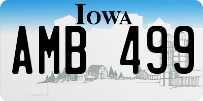 IA license plate AMB499