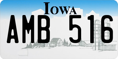 IA license plate AMB516