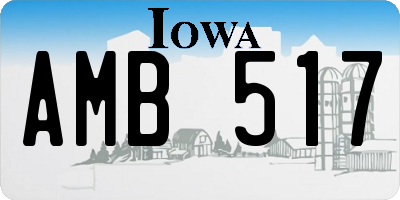 IA license plate AMB517