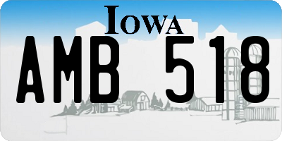 IA license plate AMB518