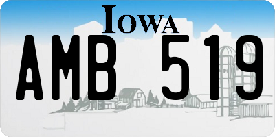 IA license plate AMB519