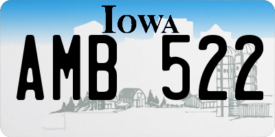 IA license plate AMB522