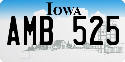 IA license plate AMB525