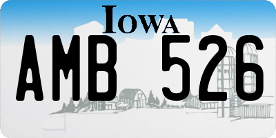 IA license plate AMB526