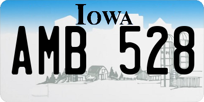 IA license plate AMB528