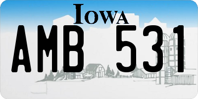 IA license plate AMB531
