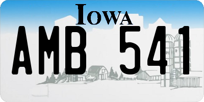 IA license plate AMB541