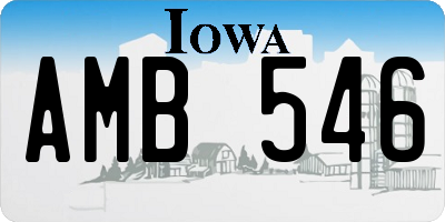 IA license plate AMB546