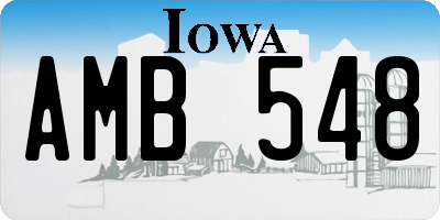 IA license plate AMB548
