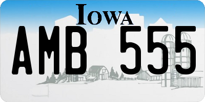 IA license plate AMB555