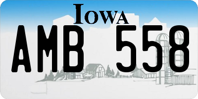 IA license plate AMB558