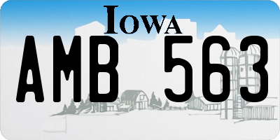 IA license plate AMB563