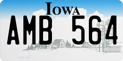 IA license plate AMB564