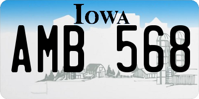IA license plate AMB568