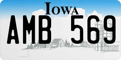 IA license plate AMB569