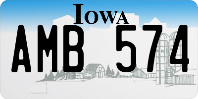 IA license plate AMB574