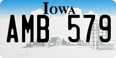 IA license plate AMB579