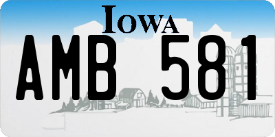 IA license plate AMB581