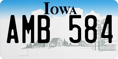 IA license plate AMB584