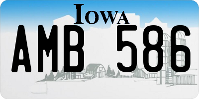 IA license plate AMB586