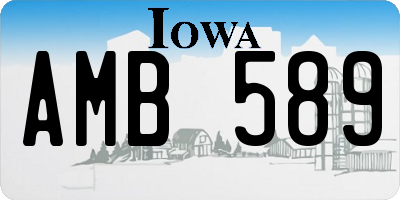 IA license plate AMB589