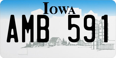 IA license plate AMB591