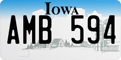 IA license plate AMB594