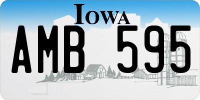 IA license plate AMB595