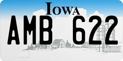 IA license plate AMB622