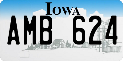 IA license plate AMB624