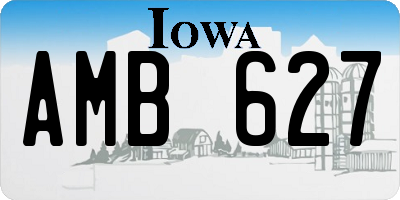 IA license plate AMB627