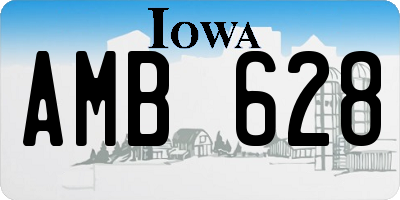 IA license plate AMB628