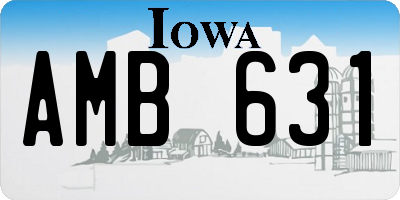 IA license plate AMB631