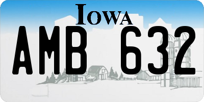 IA license plate AMB632