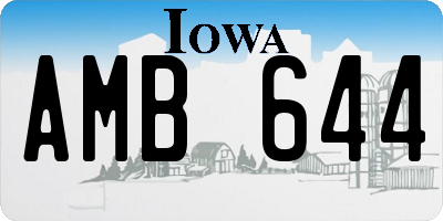 IA license plate AMB644