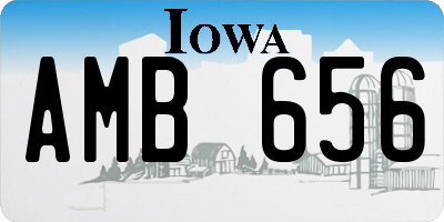 IA license plate AMB656