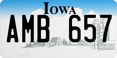 IA license plate AMB657